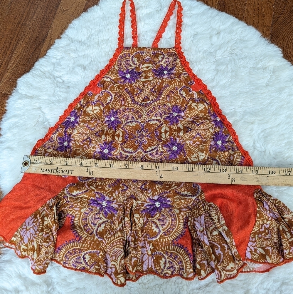 Free People Bali Desert Nova Cami Tank Orange & Purple xs - Picture 9 of 10